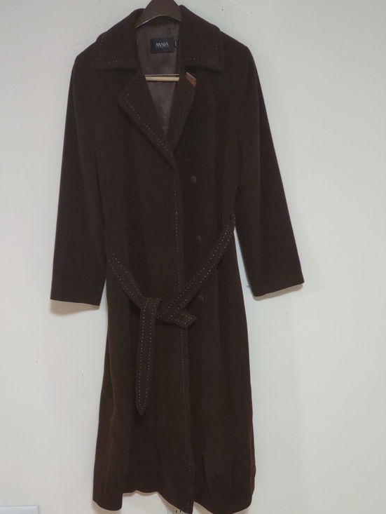 Maya Jackets & Blazers - Maya Brown Long Women's Robe with Belt